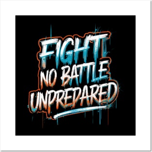 Powerful Motivation Design - No Battle Unprepared Posters and Art